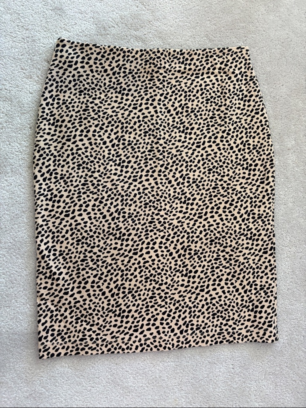 Skirt - Ann Taylor Beige and Black Animal-Print Pencil Skirt
